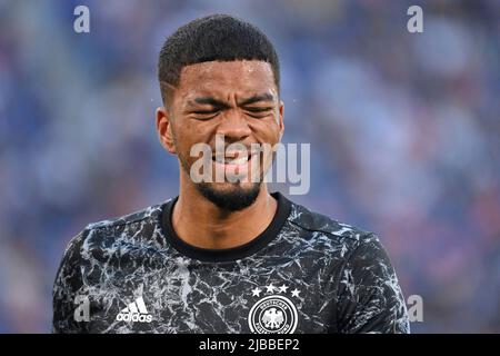 Bologna, Italien. 04.. Juni 2022. Benjamin HENRICHS (GER), Aktion, Einzelbild, Einzelbild ausschneiden, Porträt, Hochformat, Hochformat. Fußball UEFA Nations League, Gruppenphase 1.Spieltag Italien (ITA) - Deutschland (GER) 1-1, am 4.. Juni 2022, Renato Dall `Ara Stadium Bologna Credit: dpa/Alamy Live News Stockfoto